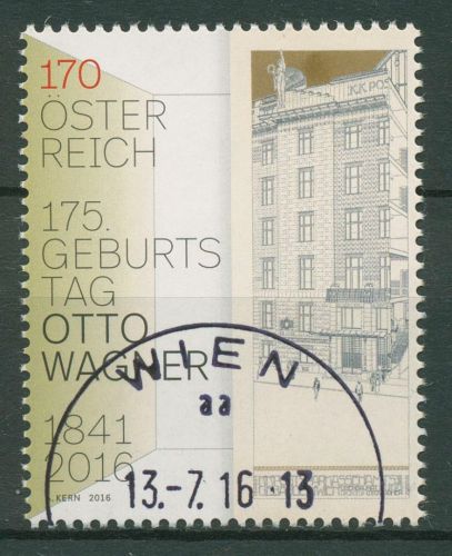 Österreich 2016 Postsparkassenamt Wien Architekt Otto Wagner 3277 gestempelt