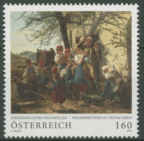 Österreich 2016 Kunst Gemälde Ferdinand Georg Waldmüller 3278 postfrisch