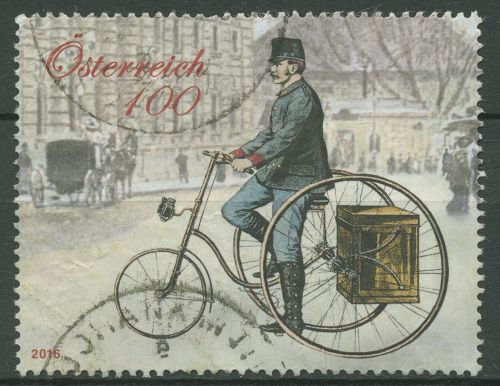 Österreich 2016 Historische Postfahrzeuge Blockeinzelmarke 3280 gestempelt