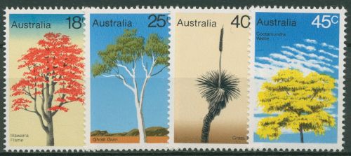Australien 1978 Bäume Eucalyptus Grasbaum 649/52 postfrisch