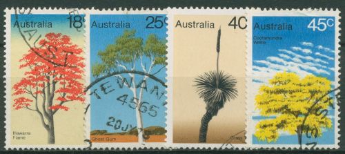 Australien 1978 Bäume Eucalyptus Grasbaum 649/52 gestempelt