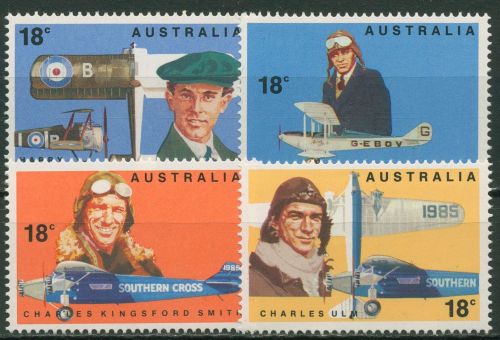 Australien 1978 Trans-Atlantik-Flug Piloten Flugzeuge 644/47 postfrisch
