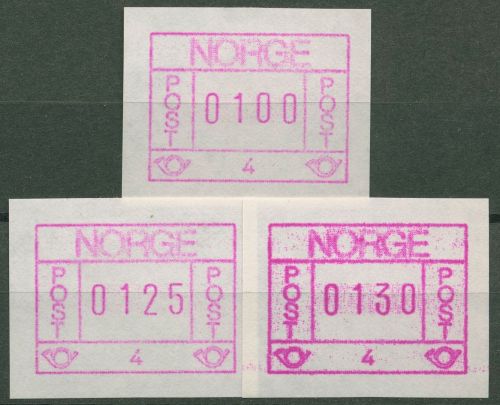 Norwegen 1978 Automatenmarken Papier rauh, hell Satz 1.4 y a S 1 postfrisch
