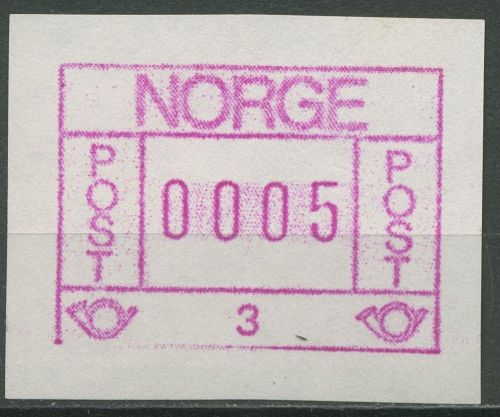 Norwegen 1978 Automatenmarken Papier rauh, dunkel 1.3 x a postfrisch