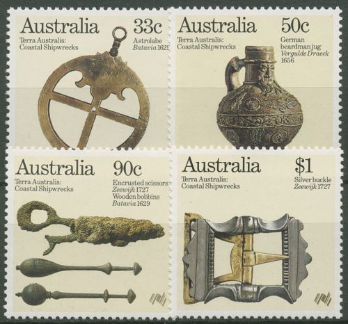 Australien 1985 200 Jahre Kolonisation Funde aus Schiffswracks 951/54 postfrisch