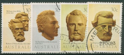 Australien 1983 Forscher und Entdecker d. Kontinents 857/60 gestempelt