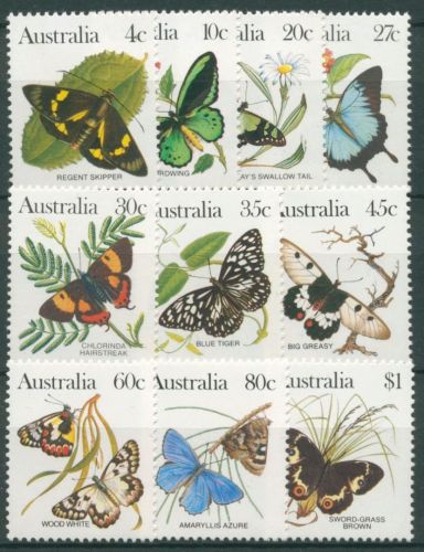 Australien 1983 Bedrohte Tiere Schmetterlinge 839/48 postfrisch