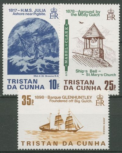 Tristan da Cunha 1985 Schiffswracks 381/83 postfrisch