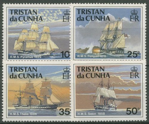 Tristan da Cunha 1990 Brit. Kriegsschiffe vor dem I. Weltkrieg 500/03 postfrisch