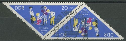 DDR 1964 Pioniertreffen Zusammendruck K 2 mit Sonderstempel