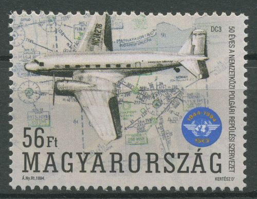 Ungarn 1994 Zivilluftfahrt ICAO Flugzeug 4274 postfrisch