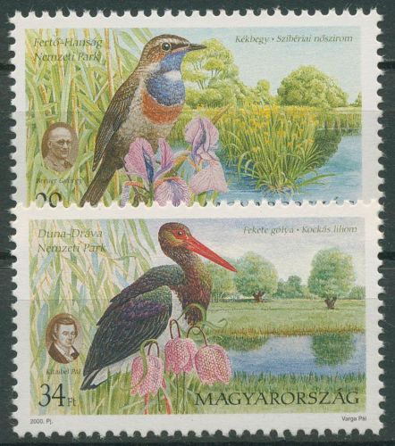 Ungarn 2000 Nationalparks Vögel Storch 4588/89 postfrisch