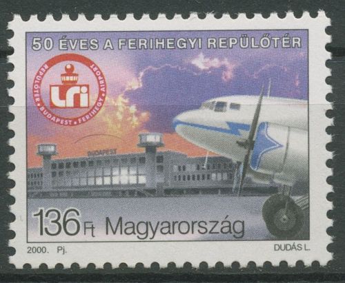 Ungarn 2000 Flughafen Budapest Flugzeug 4590 postfrisch