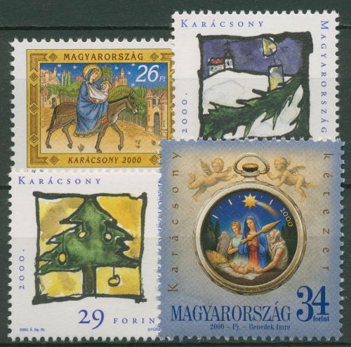 Ungarn 2000 Weihnachten Zeichnungen Taschenuhr 4633/36 postfrisch