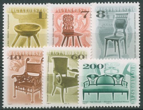 Ungarn 2001 Sitzmöbel 4644/49 postfrisch