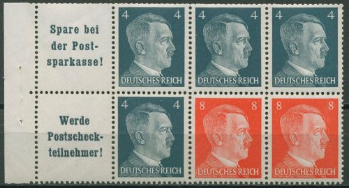 Dt. Reich 1941 Markenheftchenblatt Hitler H-Bl. 119 B postfrisch