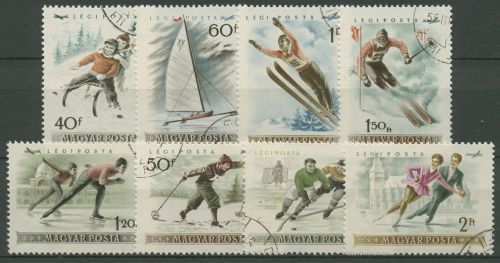 Ungarn 1955 Wintersport Eiskunstlauf-EM 1409/16 gestempelt