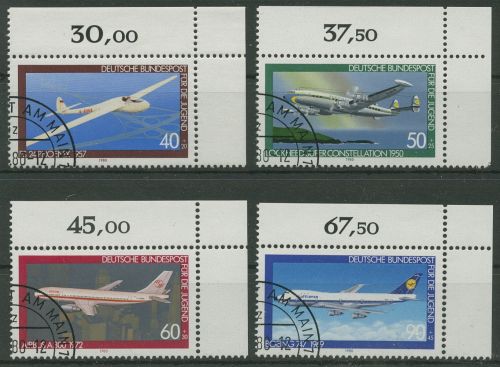 Bund 1980 Jugend Luftfahrt 1040/43 Ecke 2 oben rechts gestempelt (E1023)