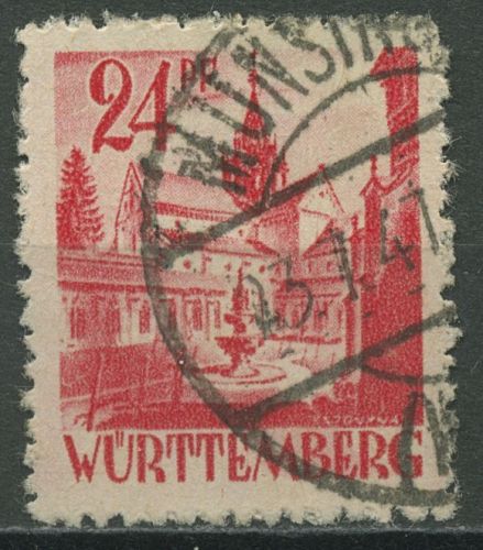 Franz. Zone: Württemberg 1947 Kloster Bebenhausen 8 v v I gestempelt