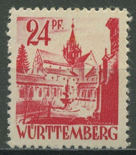 Franz. Zone: Württemberg 1947 Kloster Bebenhausen 8 v v IV postfrisch