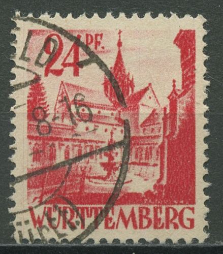 Franz. Zone: Württemberg 1947 Kloster Bebenhausen 8 v v IV gestempelt