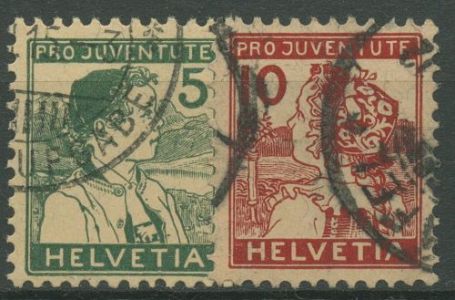 Schweiz 1915 Pro Juventute Trachten (I) 128/29 gestempelt