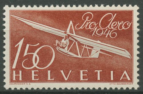 Schweiz 1946 Pro Aero, Zögling Schulgleiter 470 postfrisch