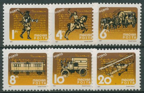 Ungarn 1987 Portomarken Postfahrzeuge P 252/57 postfrisch