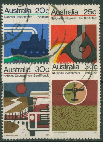 Australien 1973 Wirtschaftliche Entwicklung Australiens 522/25 gestempelt