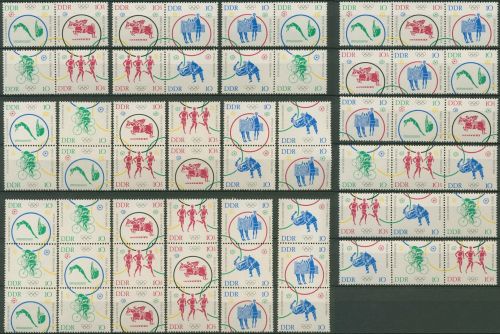 DDR 1964 Olympische Spiele 1039/44 ZD alle Kombinationen postfrisch (SG31167)