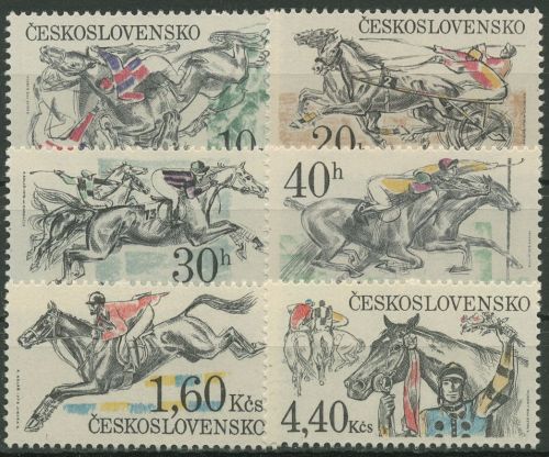 Tschechoslowakei 1978 Pferderennen Pardubice 2469/74 postfrisch