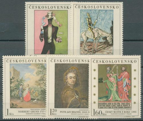 Tschechoslowakei 1967 Nationalgalerie Gemälde 1748/52 postfrisch