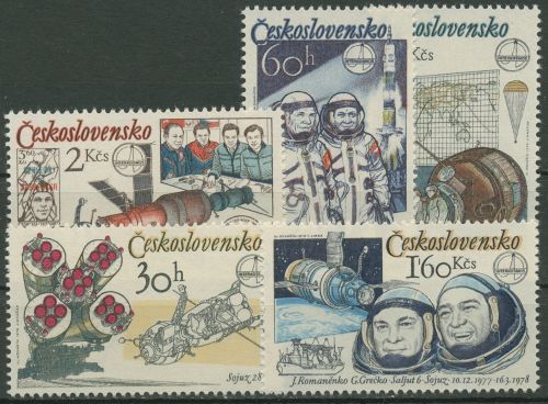 Tschechoslowakei 1979 Interkosmos Kosmonauten 2488/92 postfrisch