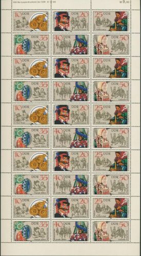 DDR 1982 Volksbräuche 2716/21 ZD-Bogen postfrisch