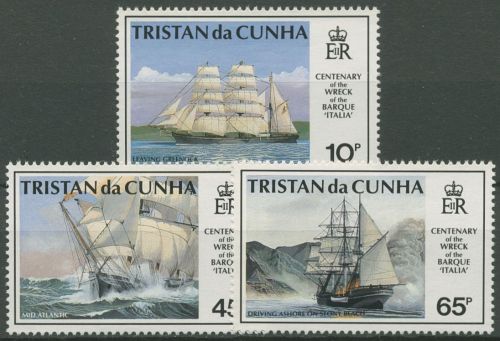 Tristan da Cunha 1992 GENOVA Untergang der Bark Italia 530/32 postfrisch