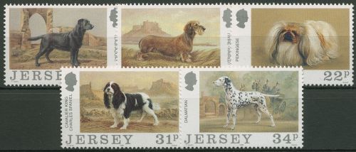 Jersey 1988 Tiere Rassehunde 430/34 postfrisch