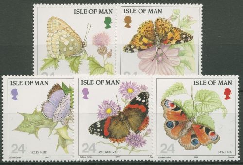 Isle of Man 1993 Naturschutz Schmetterlinge 555/59 postfrisch