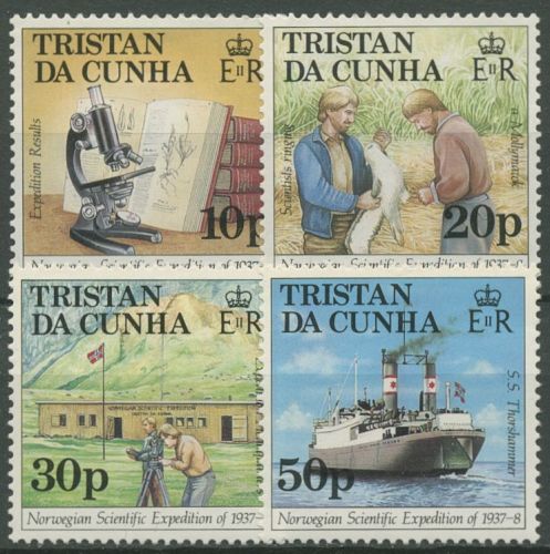 Tristan da Cunha 1987 Norwegische wissenschaftl. Expedition 429/32 postfrisch