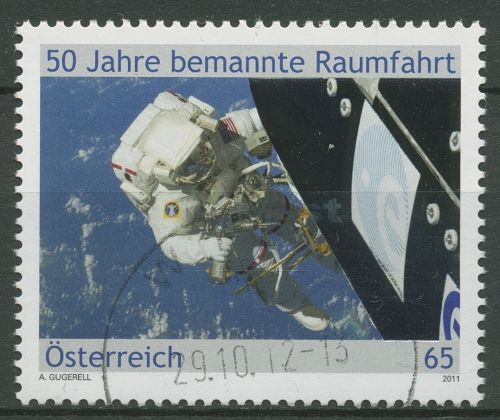 Österreich 2011 Weltraumfahrt Apollo Astronaut 2919 gestempelt