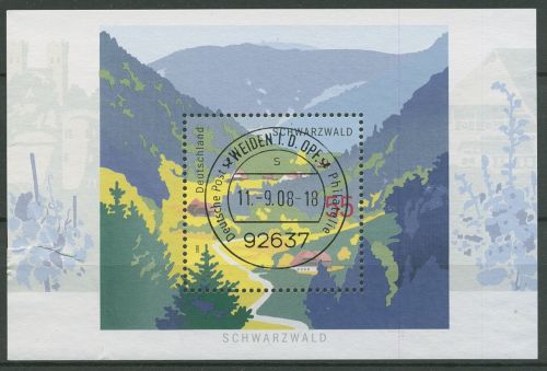 Bund 2006 Landschaften Der Schwarzwald Block 68 mit TOP-Stempel (C98887)