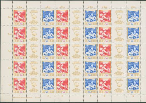 DDR 1972 Kongreß des FDGB 1761/62 ZD-Bogen DV III postfrisch
