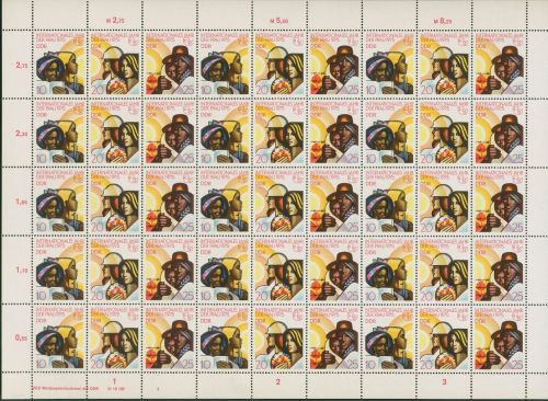 DDR 1975 Internationales Jahr der Frau 2019/21 ZD-Bogen DV 3 postfrisch