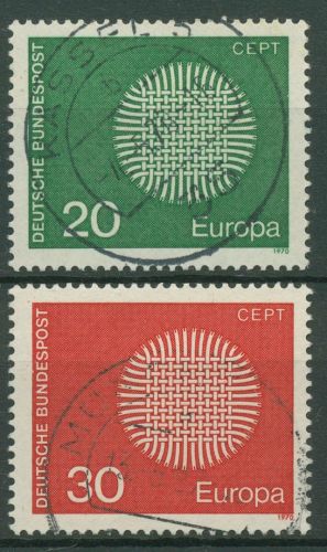 Bund 1970 Europa CEPT Geflecht 620/21 gestempelt