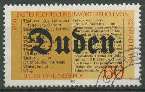 Bund 1980 Rechtschreiblexikon Duden 1039 gestempelt