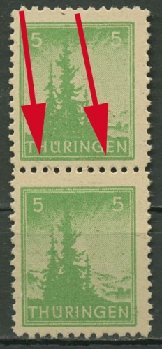 SBZ Thüringen Freimarke mit Plattenfehler 94 AX w I postfrisch