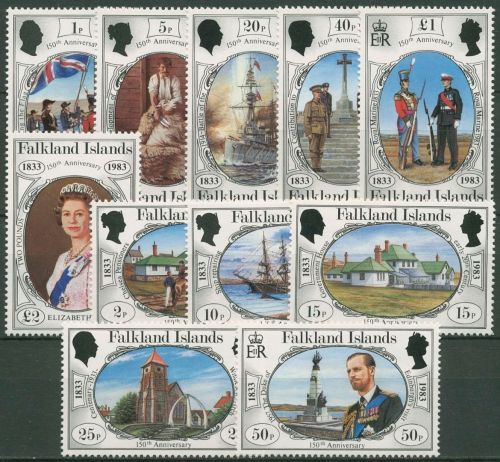 Falkland 1983 150 Jahre Inbesitznahme durch Großbritannien 363/73 postfrisch