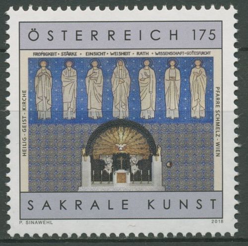 Österreich 2018 Sakrale Kunst Hochaltar Heilig-Geist-Kirche Wien 3390 postfrisch