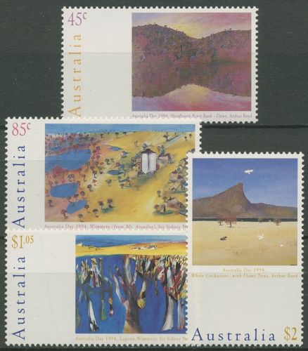 Australien 1994 Nationalfeiertag Landschaftsgemälde 1381/84 postrisch