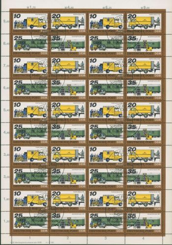 DDR 1978 Posttransport früher und heute 2299/02 ZD-Bogen DV 3 mit Sonderstempel