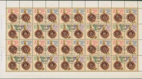 DDR 1984 Historische Siegel 2884/87 ZD-Bogen DV 1 mit Sonderstempel
